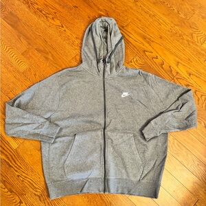 Nike Heather Gray Full-Zip Hoodie XL